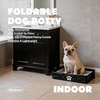 Meexpaws medium foldable dog pee pad holder tray, 23 x 23 inches - view 2