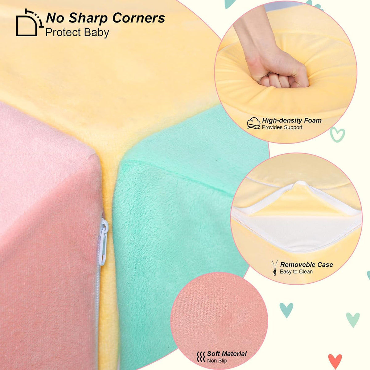 HHH HIKECUCAN 4-piece soft foam climbing blocks for toddlers with built-in ball pit - view 10
