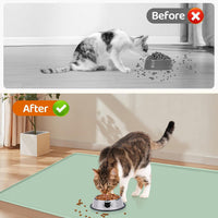 Cat Food Mat Extra Large Silicone Pet Bowl Mat 40''x28'' - Green / 51"L x 25.6"W - image 4