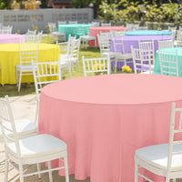 4Pcs Pastel Tablecloths, Mix Color Plastic Tablecloth Disposable Rectangle Table Covers for Baby - Pastel Round / 6pcs - image 4