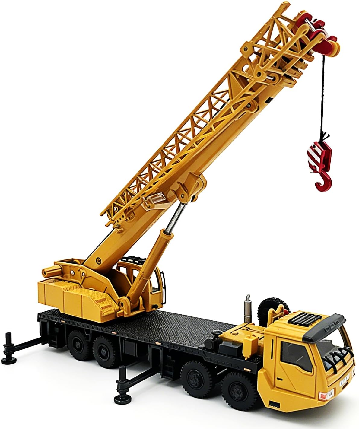 Tipmant 1:87 scale yellow die-cast alloy excavator toy truck with rotating arm - view 4