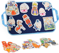 CHEFAN Felt Board for Toddlers, Felt Story Board - Humpty Dumpty & 3 Other Nursery Rhyme Stories