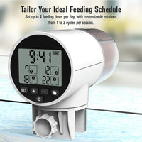 Automatic Fish Feeder Dispenser for Aquarium - White Digital - image 4