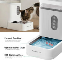 2.2 Gallon Automatic Dog Water Dispenser with Stainless Steel Bowl – Essentials for Dogs - White / 1.7 Gallon - image 3
