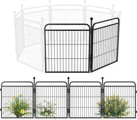 Gardner Pet Dog Playpens, 24" H 16 Panels Dog Pen Outdoor/Indoor Dog Fence Exercise Pen for Small - Black / 2 / 24"H