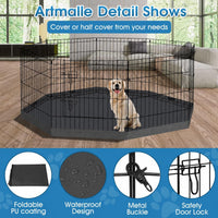 Puppy Pet Playpen 8 Panel 24 Inch Indoor Outdoor Metal Portable - 24"H x 24"W, 8 Panels with Octagonal Bottom Pad - image 3