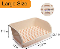 CalPalmy X-Large Rabbit Litter Box with 10PCS Bonus Pads, Drawer - X-Large (10pcs Pee Pads) / Cream (Steady Bottom) - image 4
