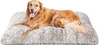 EHEYCIGA Fluffy Dog Crate Bed, Plush Extra Large Dog Pillow - Brown / 41 x 27.5