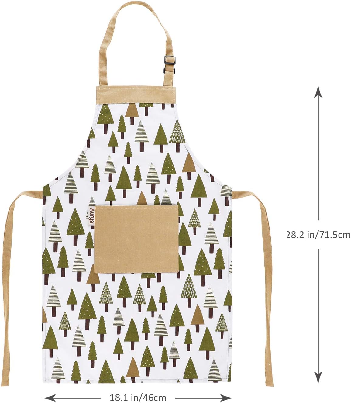 Aurya kids apron and chef hat set in light blue with front pocket and adjustable strap - view 37