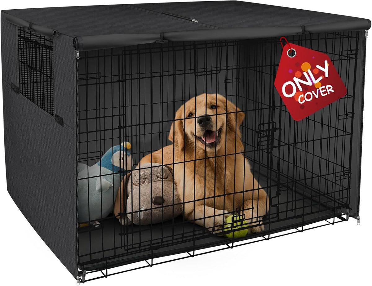 Explore Land Dog Crate Cover - Black / 42.0"L x 28.0"W x 30.0"H