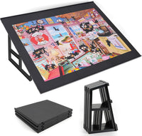 WELGEE 1000 Pieces Tilting Puzzle Board with Stand - Black