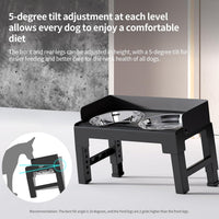 Elevated Dog Bowls for Medium and Large Dogs - 2 Stainless Steel Bowls / Black - image 4