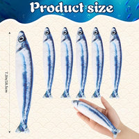 Catnip Saury Fish Toys,6pcs Cat Teething Chew Plush Toys for Pet Cat Lovers Relieve Stress Gifts Teething Chew Indoor Outdoor