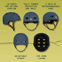 Retrospec Dakota Protective Bike Helmet, Skateboard, Scooter - Matte Navy / Large - image 2