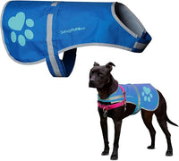 Dog Reflective Vest – Hi-Vis Fluorescent Visibility That Helps to Safeguard Your Pet On/Off Leash in Urban & Rural Areas (Blue, Medium)