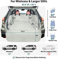 SUV Cargo Liner for Dogs - Trunk Cover with Side Walls for Compact SUV – Essentials for Dogs - Gray / Large (With Flaps) 93" - image 2
