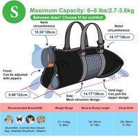 Cinf Cat Restraint Grooming Bag - 16.5"L x 10.2"W x 20.9"H / Black - image 4