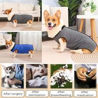 Dog Surgery Recovery Suit,Abdominal Surgical Suit for Dogs,Recovery Suit for Dogs,Prevent Licking Surgical Wound Dog Cone Alternative Blue L