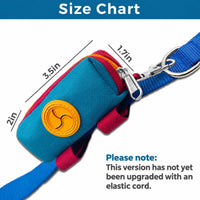 Dog Poop Bag Holder for Leash, Large-Capacity Canvas Pouch - 2 Pack-Blue & Black - image 2