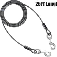 BV Dog Tie Out Cable 30 Feet - 250lbs/ 25ft/ Grey / Single - image 4