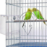 GURECOD Hanging Bird Bath Cube Bird Bathtub Bath Shower Box Bowl Cage - 8.3 x 8.3 x 8.3 inch - image 4