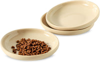 3 PCS Ceramic Cat Bowls, Small Dog Dish - Khaki
