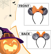 LYLIN Birthday Mouse Ears, Mouse Ears Headband for Women Girls – Fun for Kids & Family - Orange Spider Web - image 4