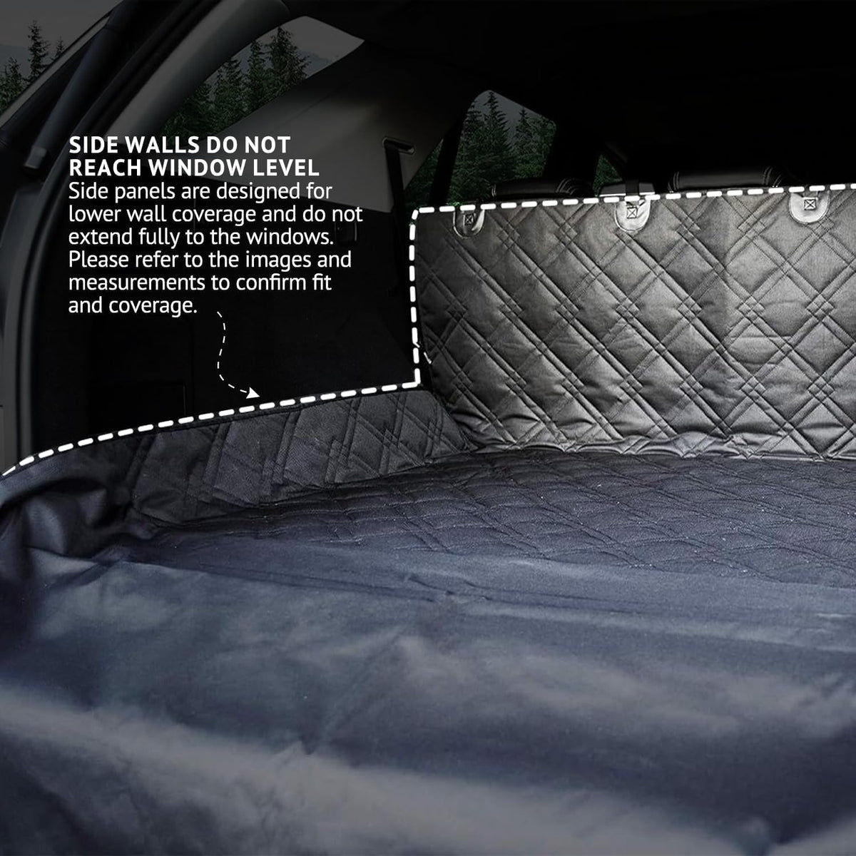 Bulldogology SUV Cargo Liner for Dogs 55"x106" Heavy Duty Pet Trunk - Standard Black / XL - image 4
