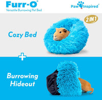 Paw Inspired Furr-O Burrowing Pet Bed Enrichment, Removable Base - Blue - image 2