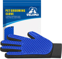 Pet Hair Removal Glove with 255 Silicone Tips for Dogs & Cats - Blue