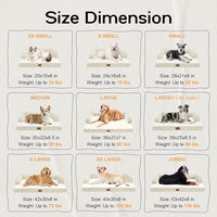 Small Dog Bed Waterproof Orthopedic Dog Beds for Medium Sized Dogs Comfy Pet Cat Bed with Sides, Washable Removable Cover