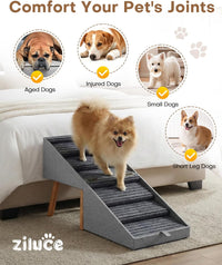 17" H Split Ottoman Dog Ramp for Couch - 21.06" H-Light Grey - image 4