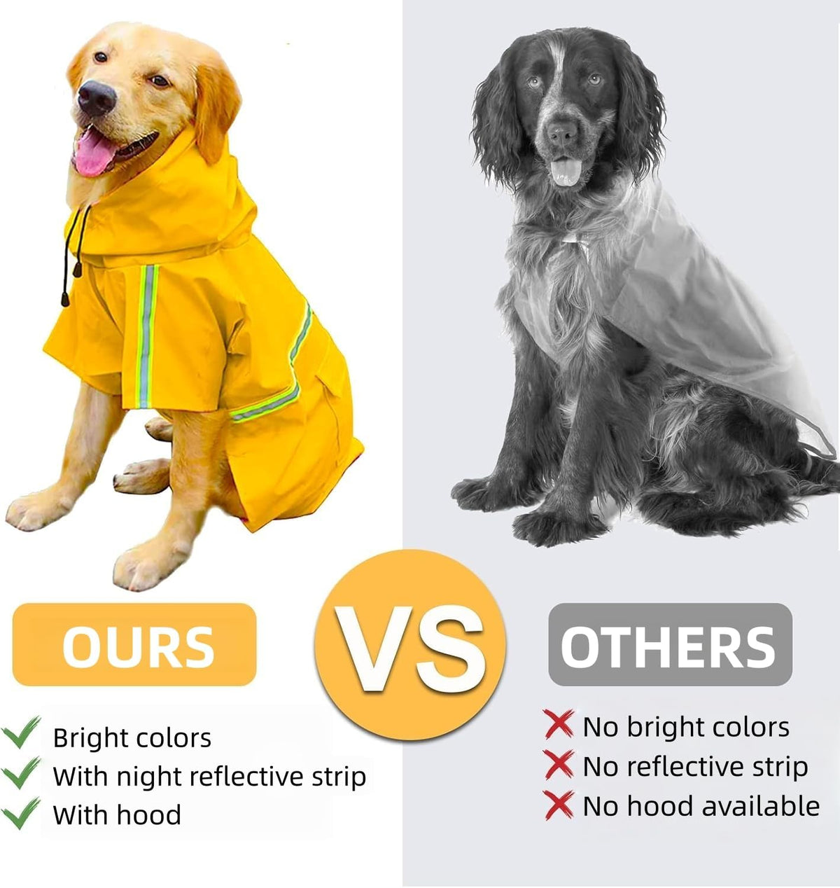 Reflective Strip Dog Raincoat, Ultra - 2XL - image 2