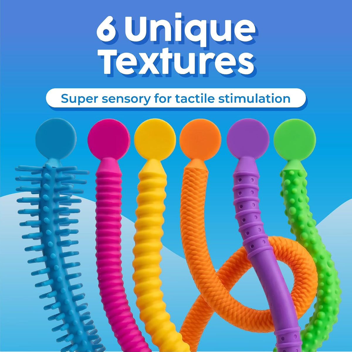 BUNMO Stretchy Strings, Stimulating & Fun Fidget Toys for Kids - Super Sensory - 6 Pack - image 2