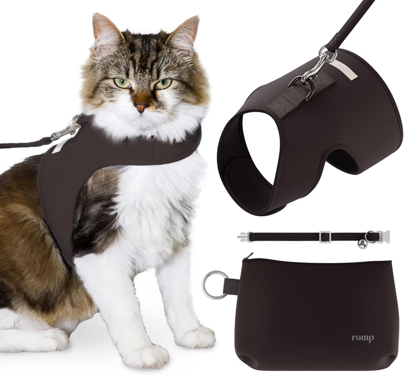 Cat Harness, Collar & Leash Set - Sable Brown / Small