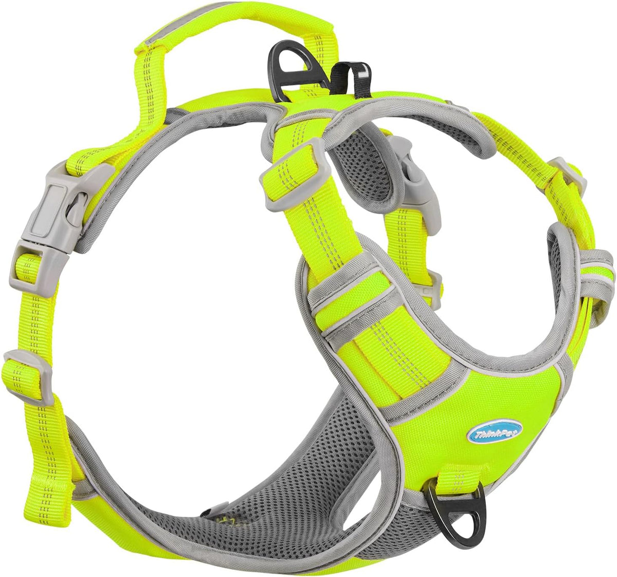 ThinkPet small no pull dog harness with padded breathable mesh, reflective straps and handle