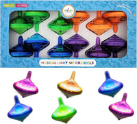 The Dreidel Company musical light-up Hanukkah dreidels, 4 pack in assorted colors - view 2