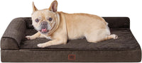 EHEYCIGA Orthopedic Dog Bed Medium Size, Memory Foam Dog Bed - Brown / 30.0"L x 20.0"W x 6"Th