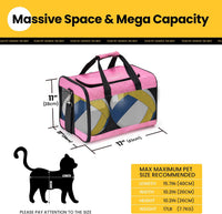 Conlun Cat Carrier Soft-Sided Pets Travel Carriers up to 15 Lbs - Pink / 17.0"L x 11.0"W x 11.0"H - image 2