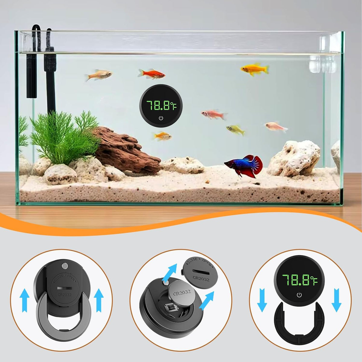 Replaceable Battery Digital Aquarium Thermometer – Essentials for Fish - image 4