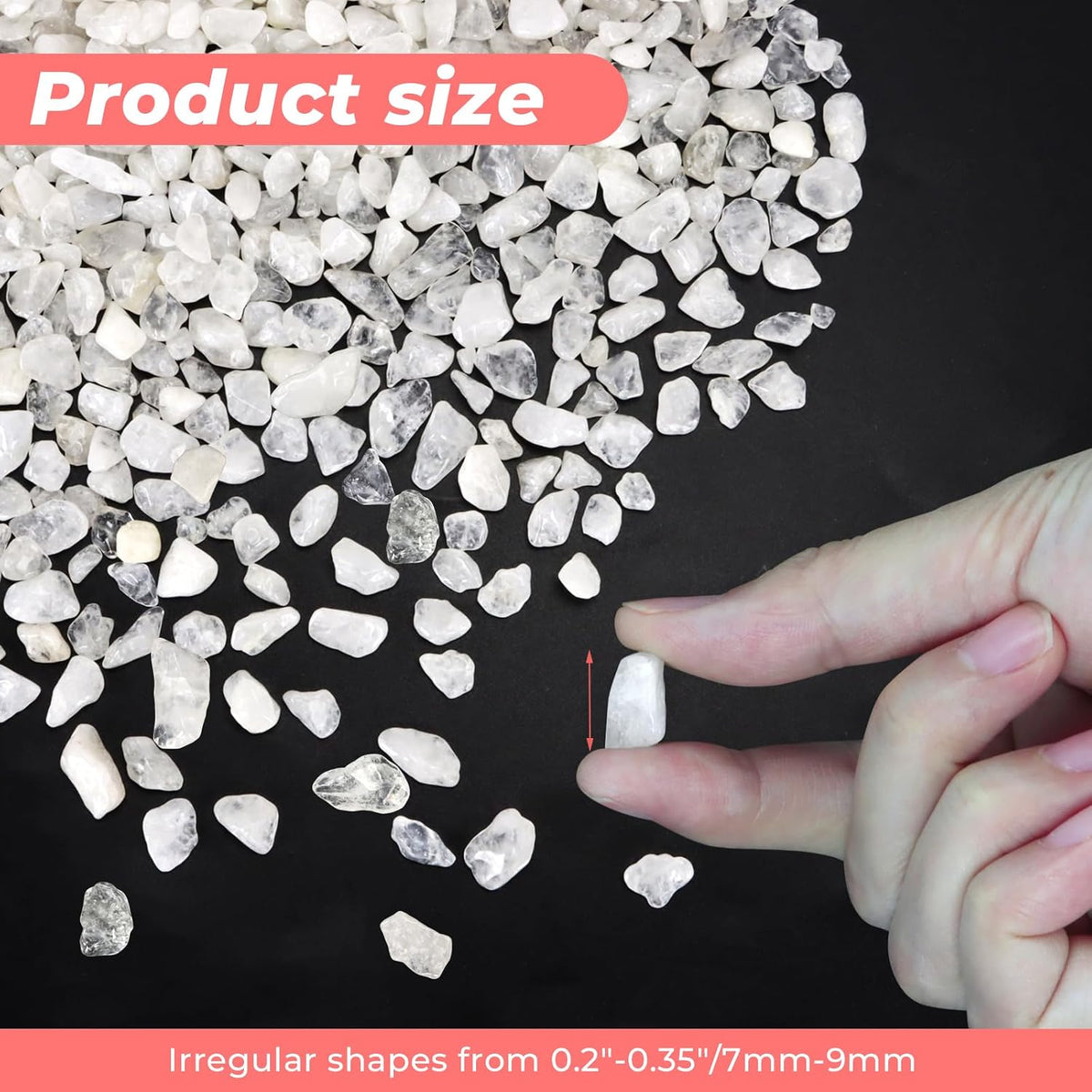 Twdrer 2lb Natural White Crystal Quartz Chips – Daily Care for Fish - image 2