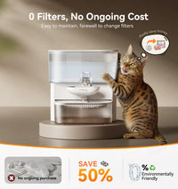 Wireless Cat Water Fountain No Filters, Wastewater Separation - image 3