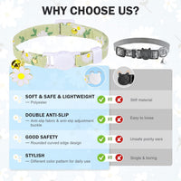 Cat Collar Breakaway, Soft Kitten Collar with Bell, Daisy - Daisy (Pack of 3) - image 4