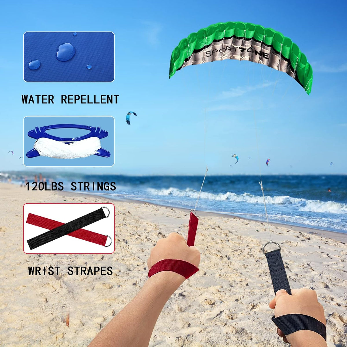 Hengda Kite 2.5m dual line soft parafoil stunt kite for adults and kids - view 7