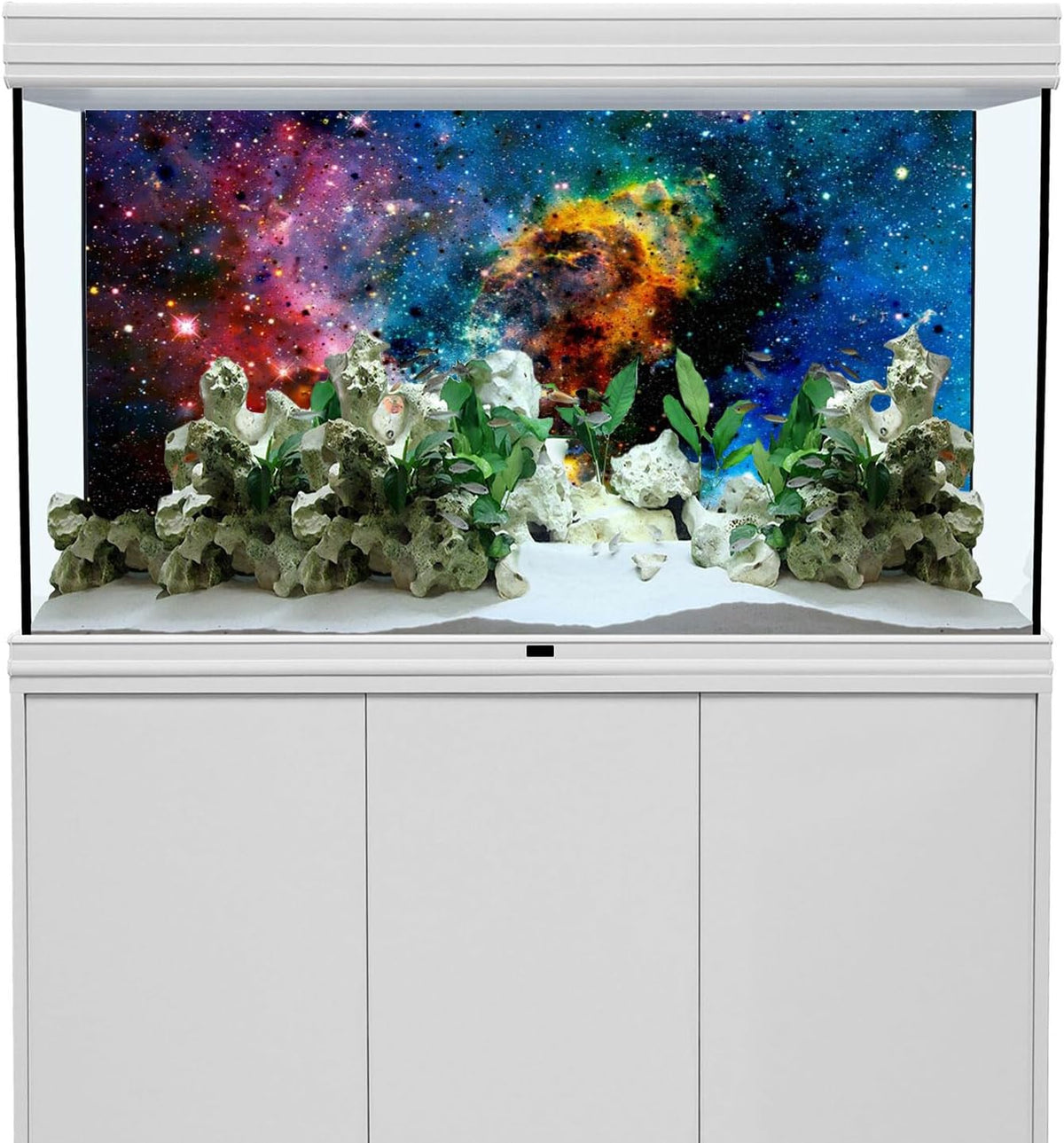 72x18 inches Galaxy Aquarium Background Stars Universe Fish Tank - 24x12in/60x30cm - image 2