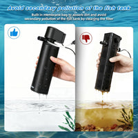 200GPH Aquarium Filter, U-V for Aquarium for 20-75 Gal Tank - Aquarium Filter for 45-120 Gallon / Black - image 4