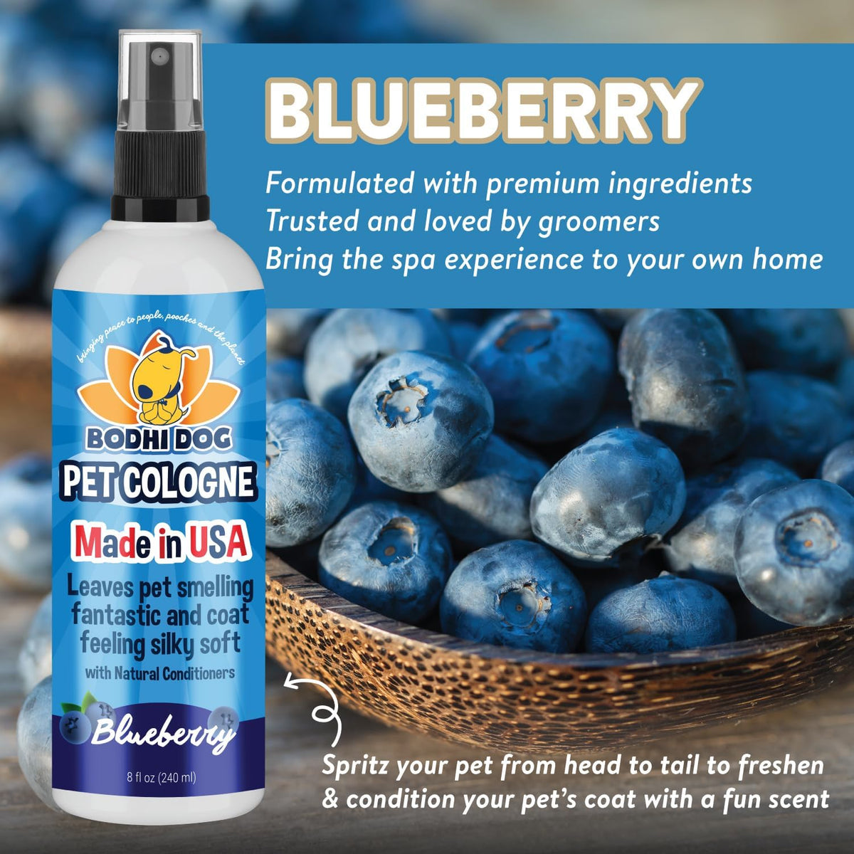 Bodhi Dog Premium Dog Cologne - 8 Fl Oz (Pack of 1) / Blueberry - image 3
