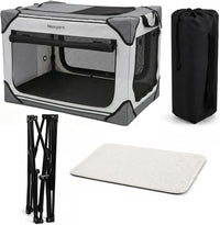 Collapsible Dog Crate for Large Dogs 36 Inch - Light Grey / 26.0"L x 18.0"W x 18.0"H - image 4