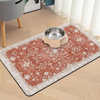 Pet Food Mats for Floor, Absorbent Dog Mat for Food and Water Dispenser Mat, Dog Food Mat Quick Dry - Orange / 32"L x 24"W - image 2