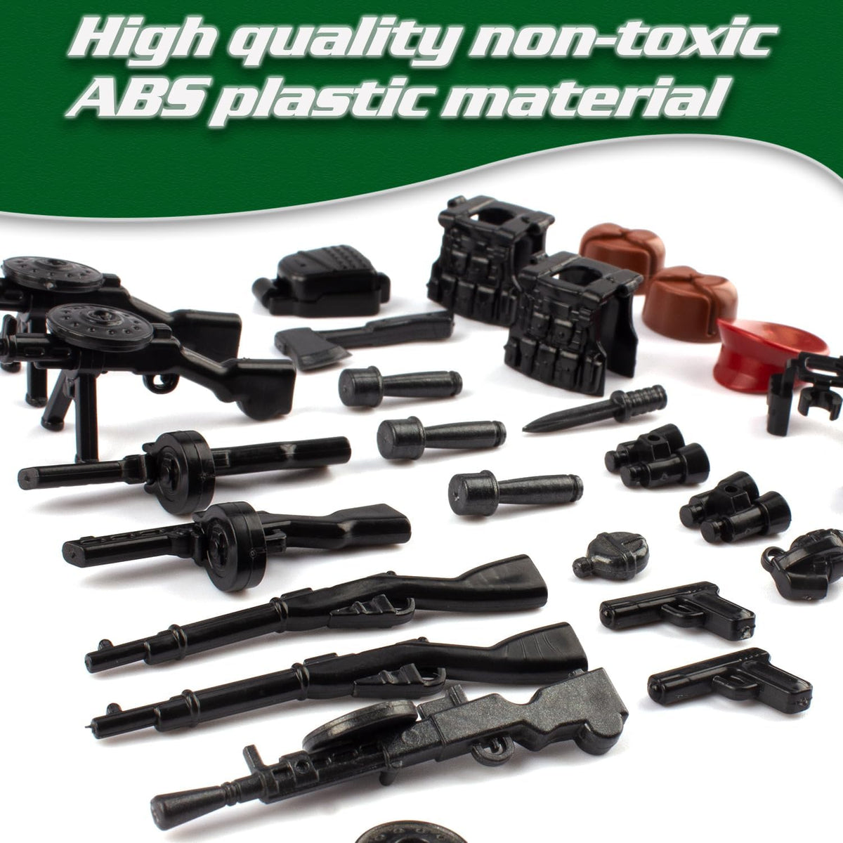 Himirich U.S. WW2 military weapons pack for mini figures in black ABS plastic - view 13